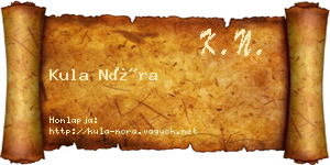 Kula Nóra névjegykártya