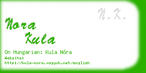 nora kula business card